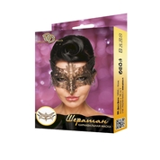 Золотистая карнавальная маска Шератан - фото, цены